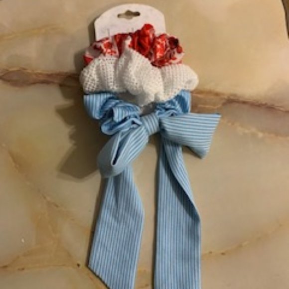 Nicole Miller Red, White and Blue Scrunchies - Picture 3 of 5